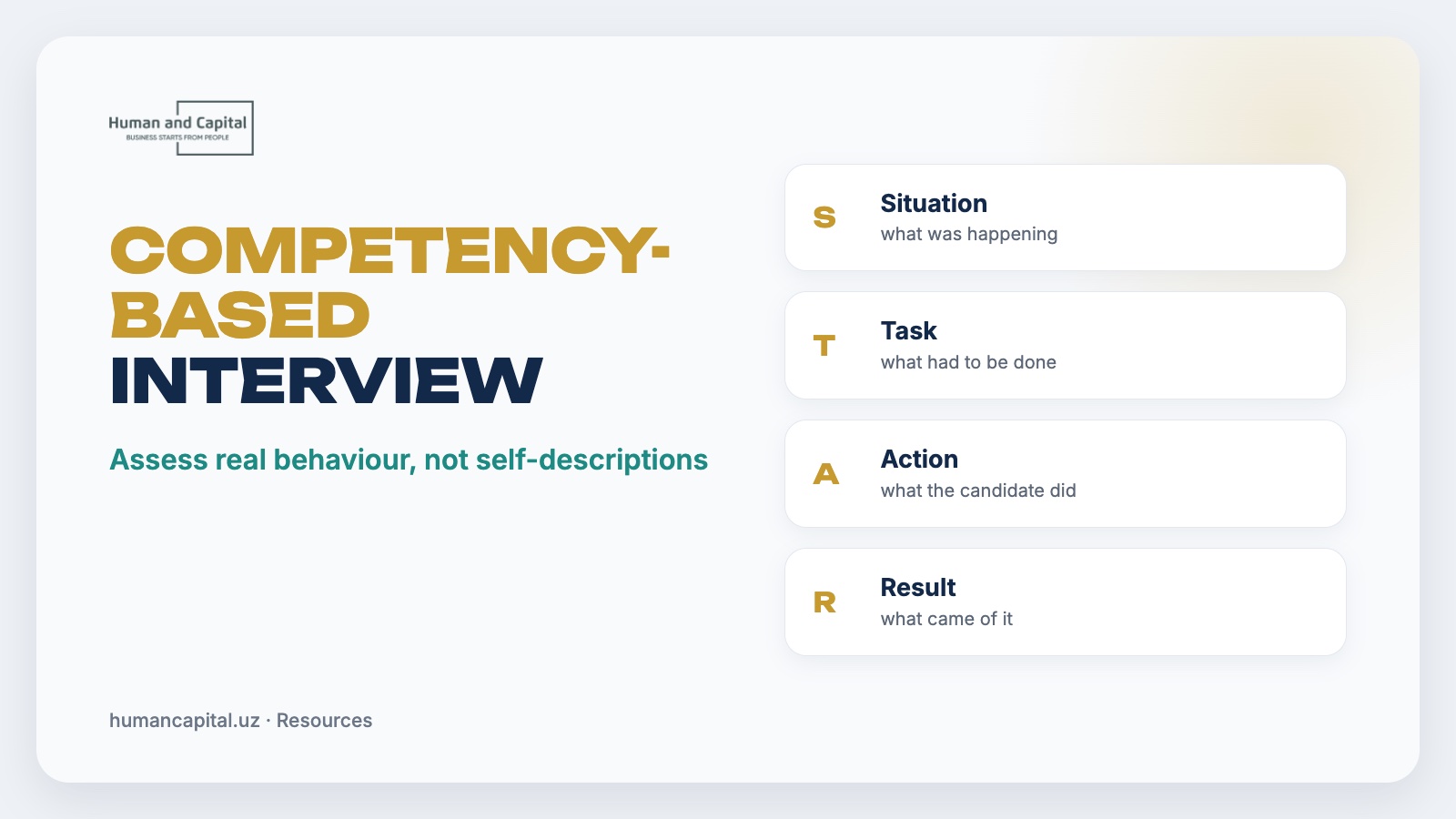 Competency-based interview