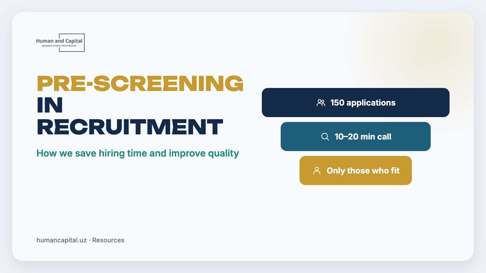 Pre-screening